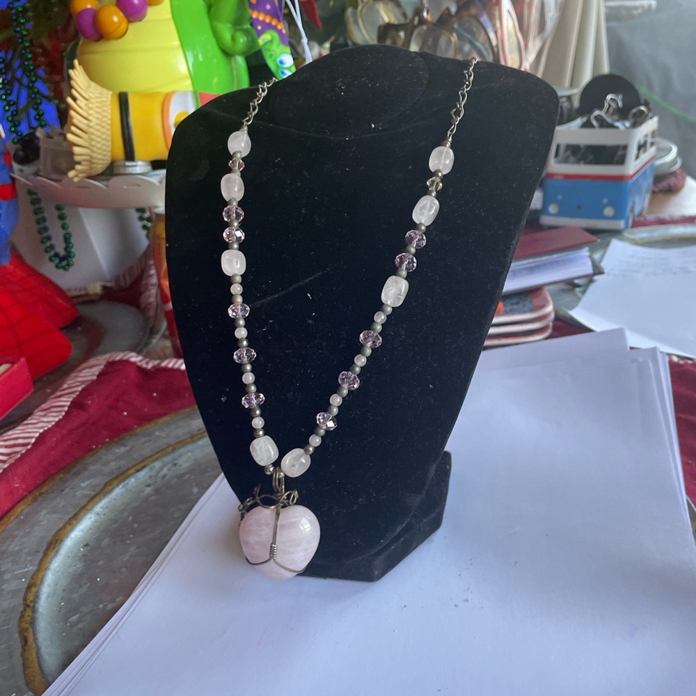 Elegant Pink and Purple Beaded Necklace
